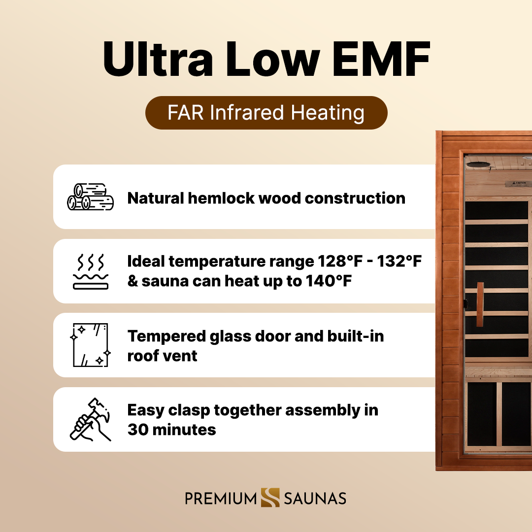 Dynamic Avila Elite 1-2-person Ultra Low EMF FAR Infrared Sauna - DYN-6103-01 Elite