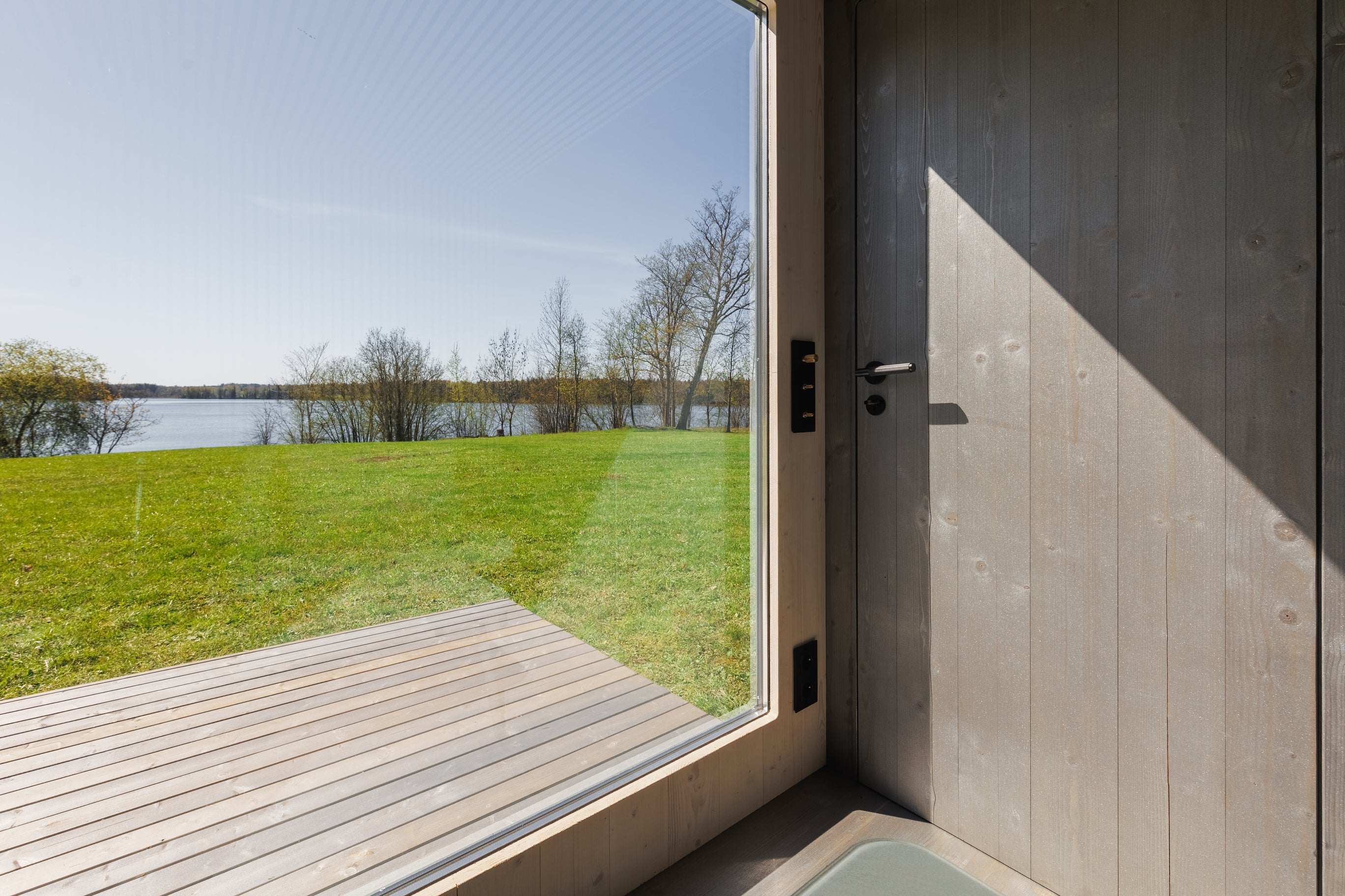 Genevas St. Moritz Pre-Assembled Outdoor Sauna with Lounge & Shower Cabin