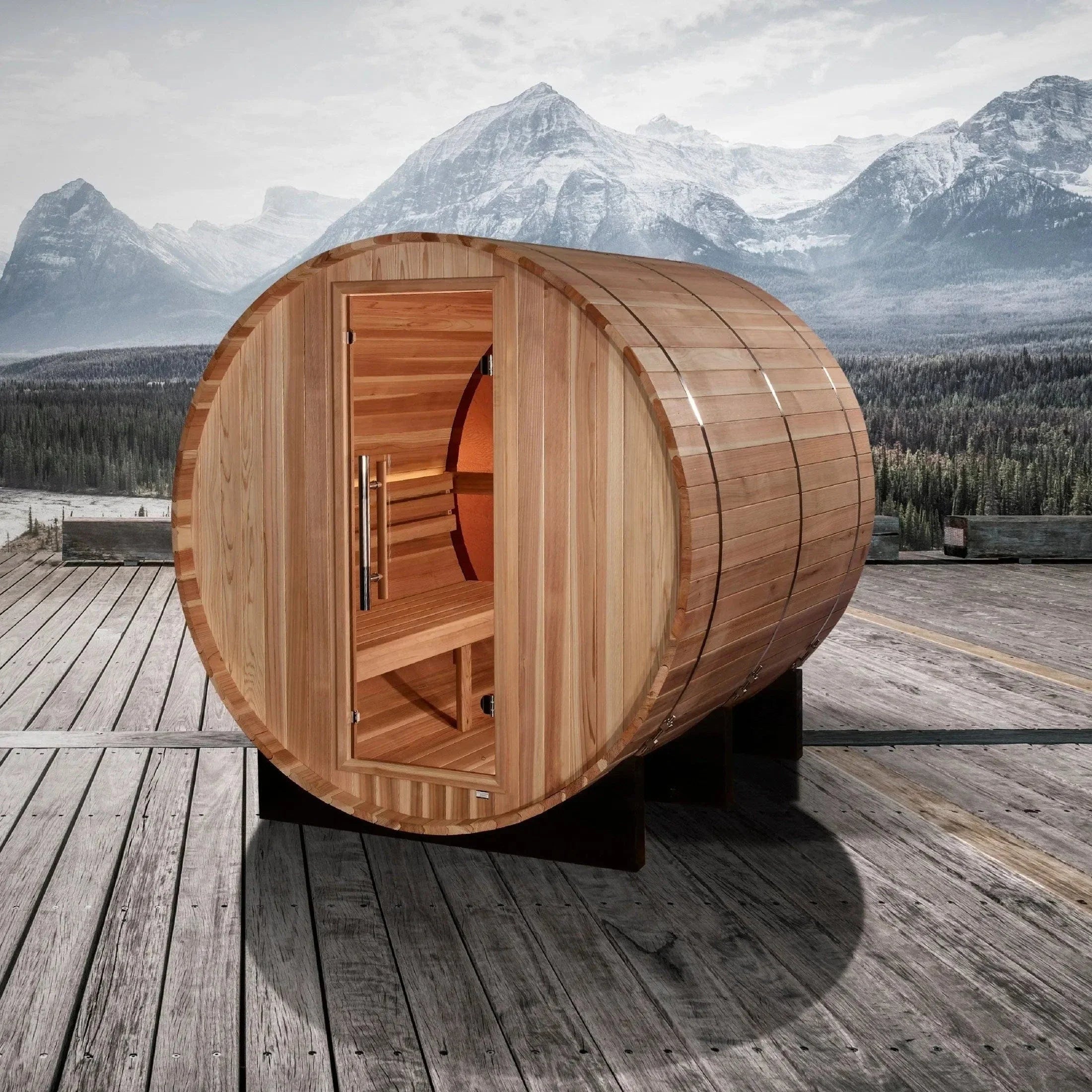 Golden Designs "Zurich" 4 Person Barrel Traditional Sauna GDI-B024-01