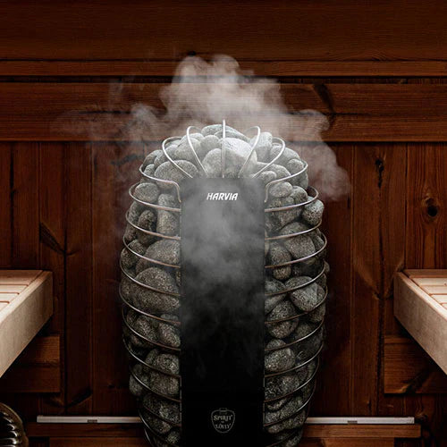 Harvia Spirit SP90E Spirit Series 9kW Sauna Heater, Black