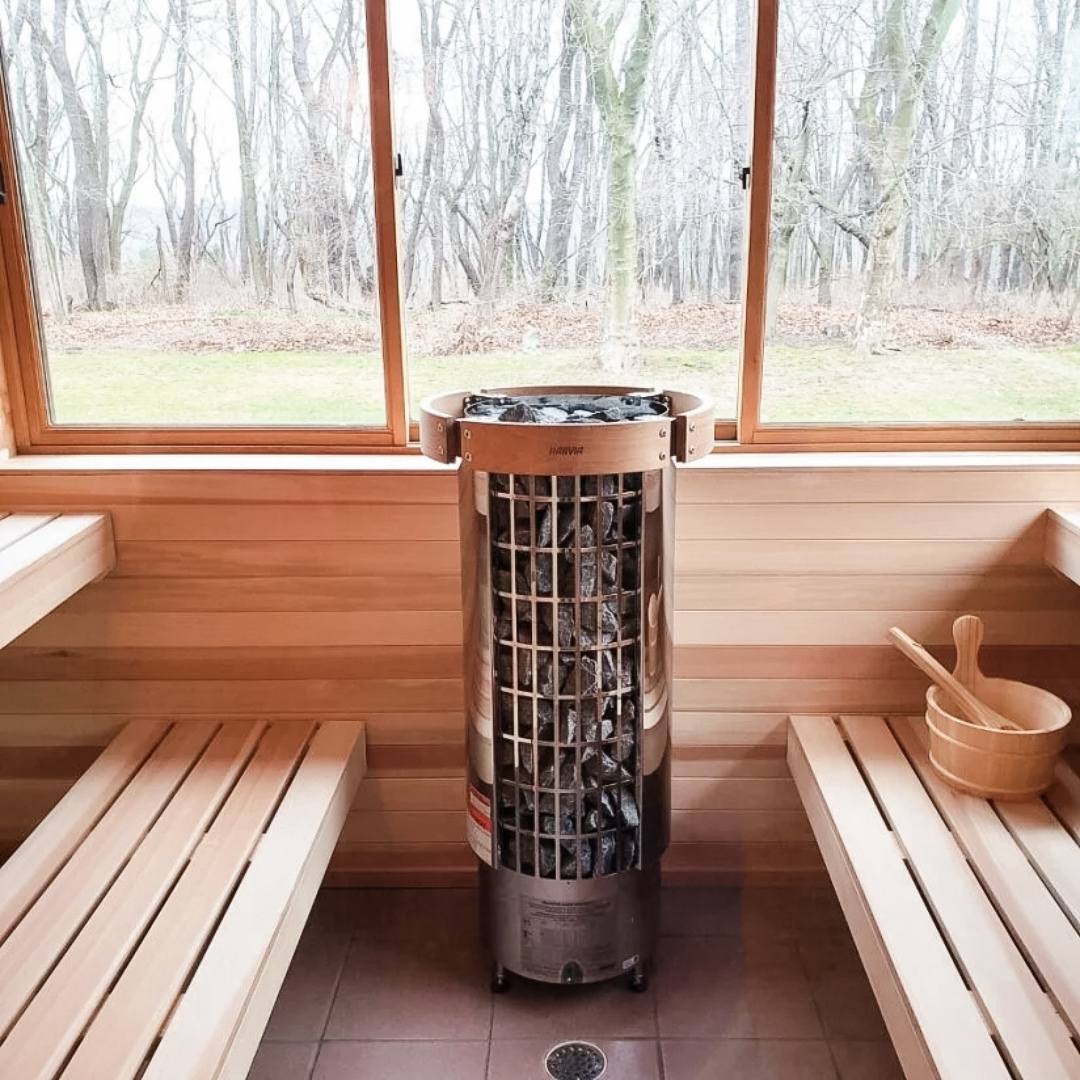 Harvia Cilindro PC80E Sauna Heater Package