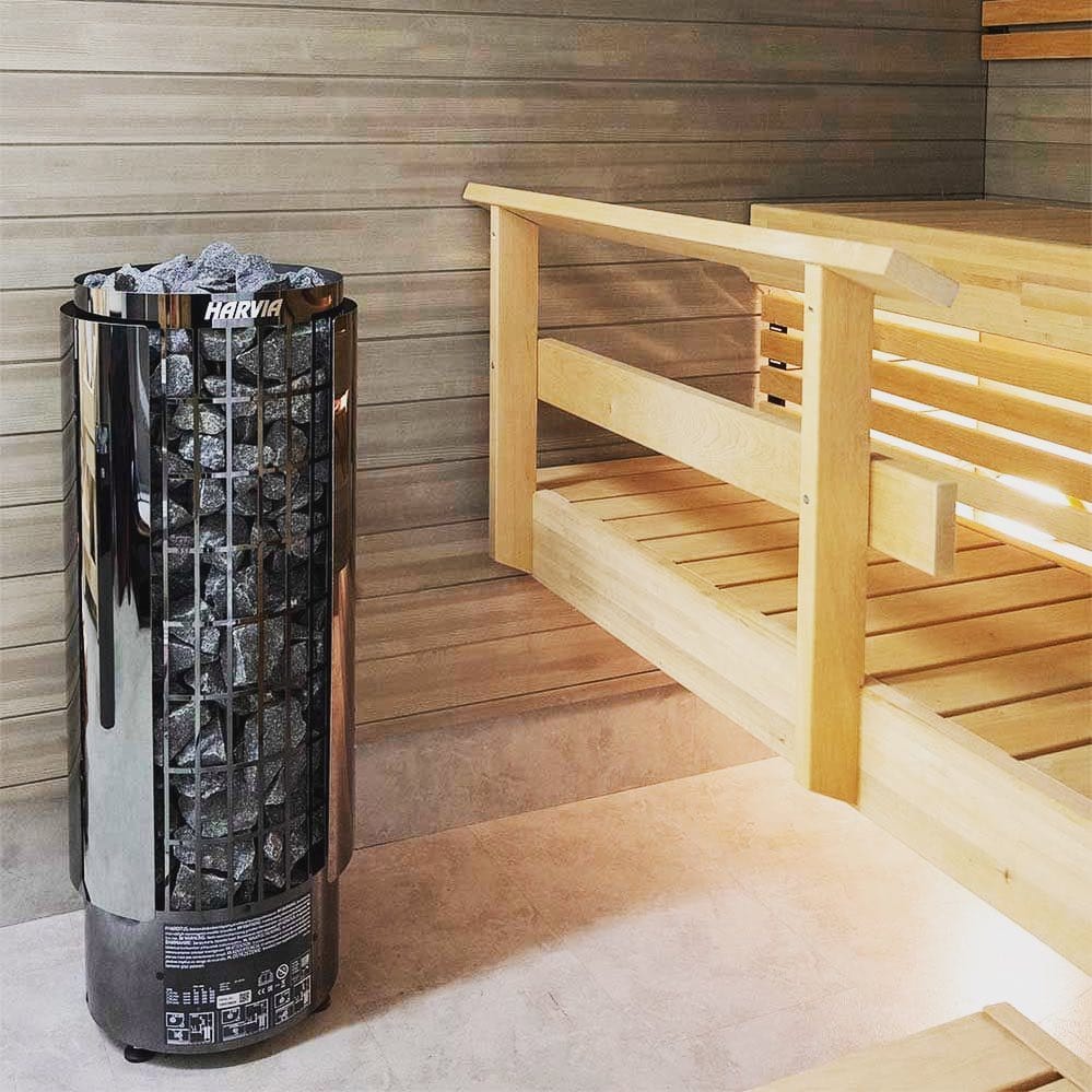 Harvia Cilindro PC60 6 kW Electric Sauna Heater w/ Built-In Controls