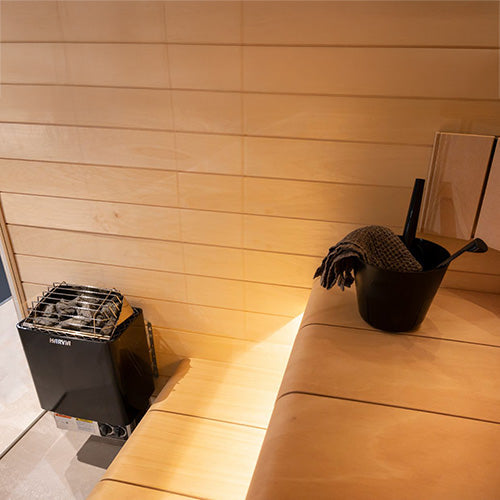 Harvia KIP80B 8 kW Black Electric Sauna Heater w/ Built-in Controls & Stones