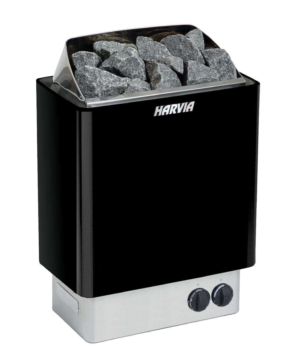 Harvia KIP60B 6 kW Black Electric Sauna Heater w/ Built-in Controls and Stones