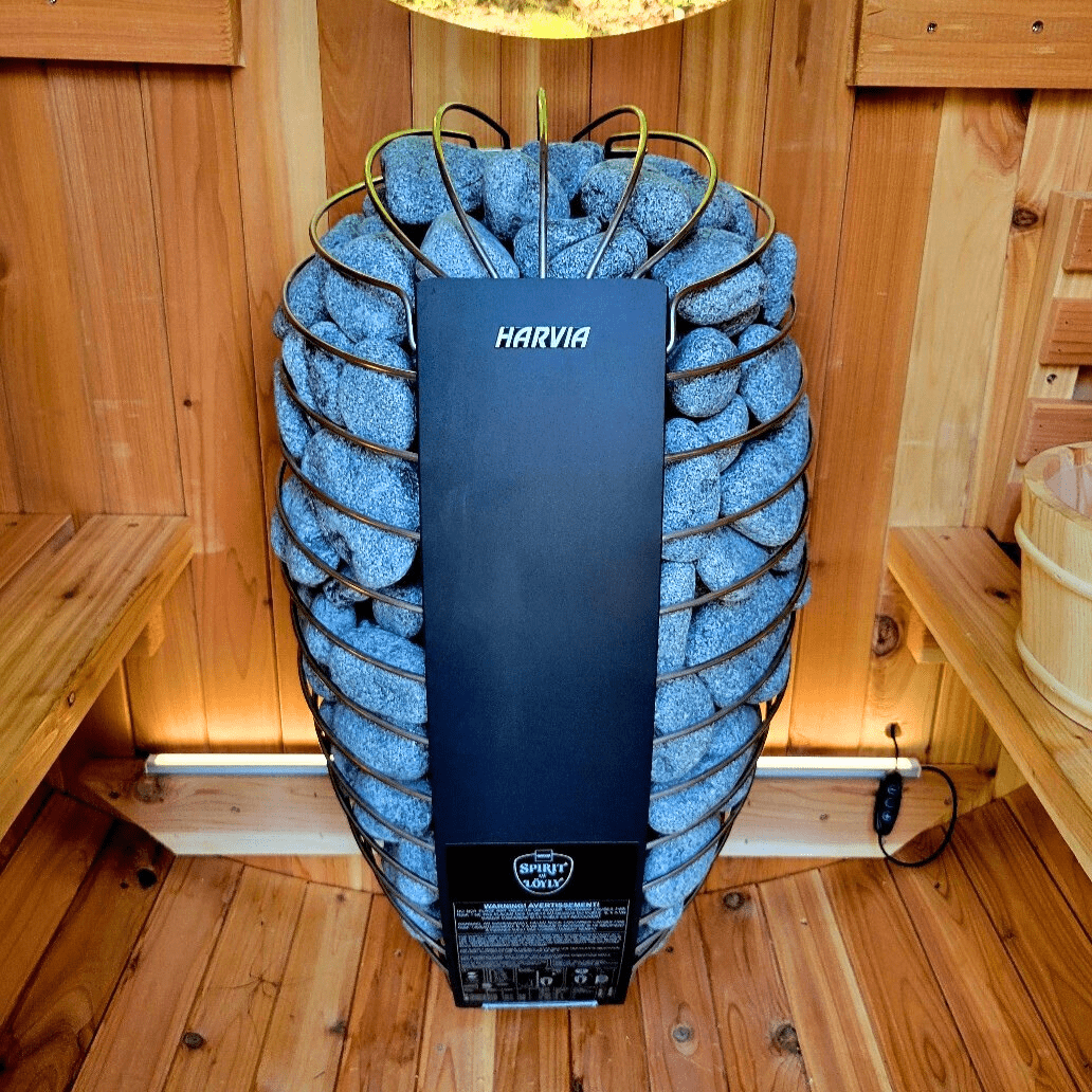 Harvia Spirit SP80E Electric Sauna Heater Package