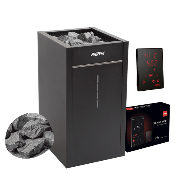 Harvia Virta Combi HL110SA Steamer & Electric Sauna Heater Package