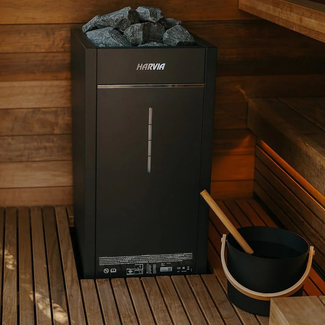 Harvia Virta Combi HL80SA Steamer & Electric Sauna Heater Package