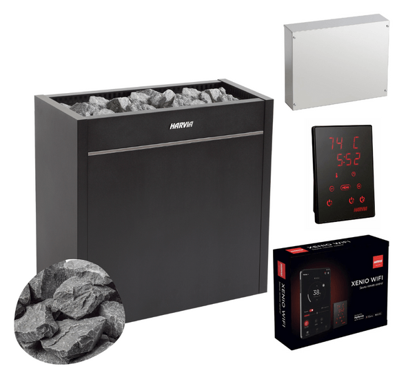 Harvia Sauna Heater Xenio CX45 + WiFi Control Package Harvia Virta Pro HL160E Electric Sauna Heater Package