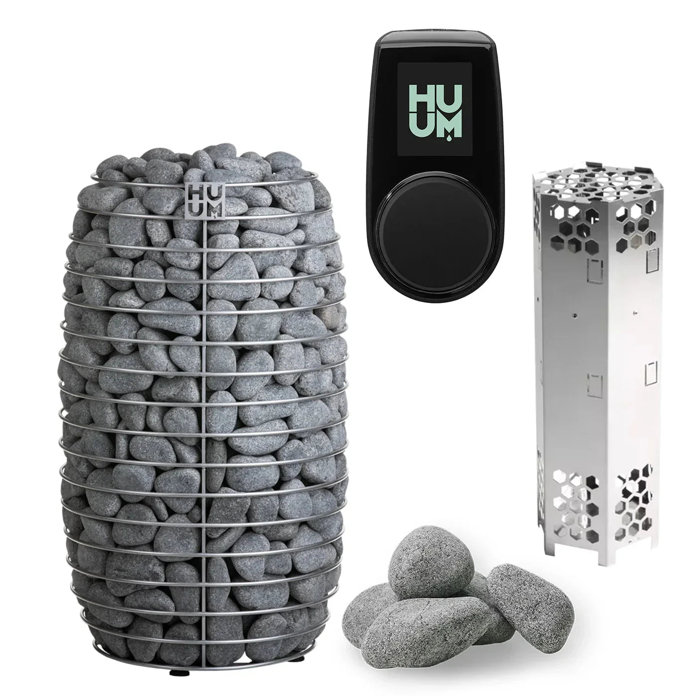 HUUM Sauna Heater UKU Local Black HUUM HIVE Mini Series 10.5kW Sauna Heater Package