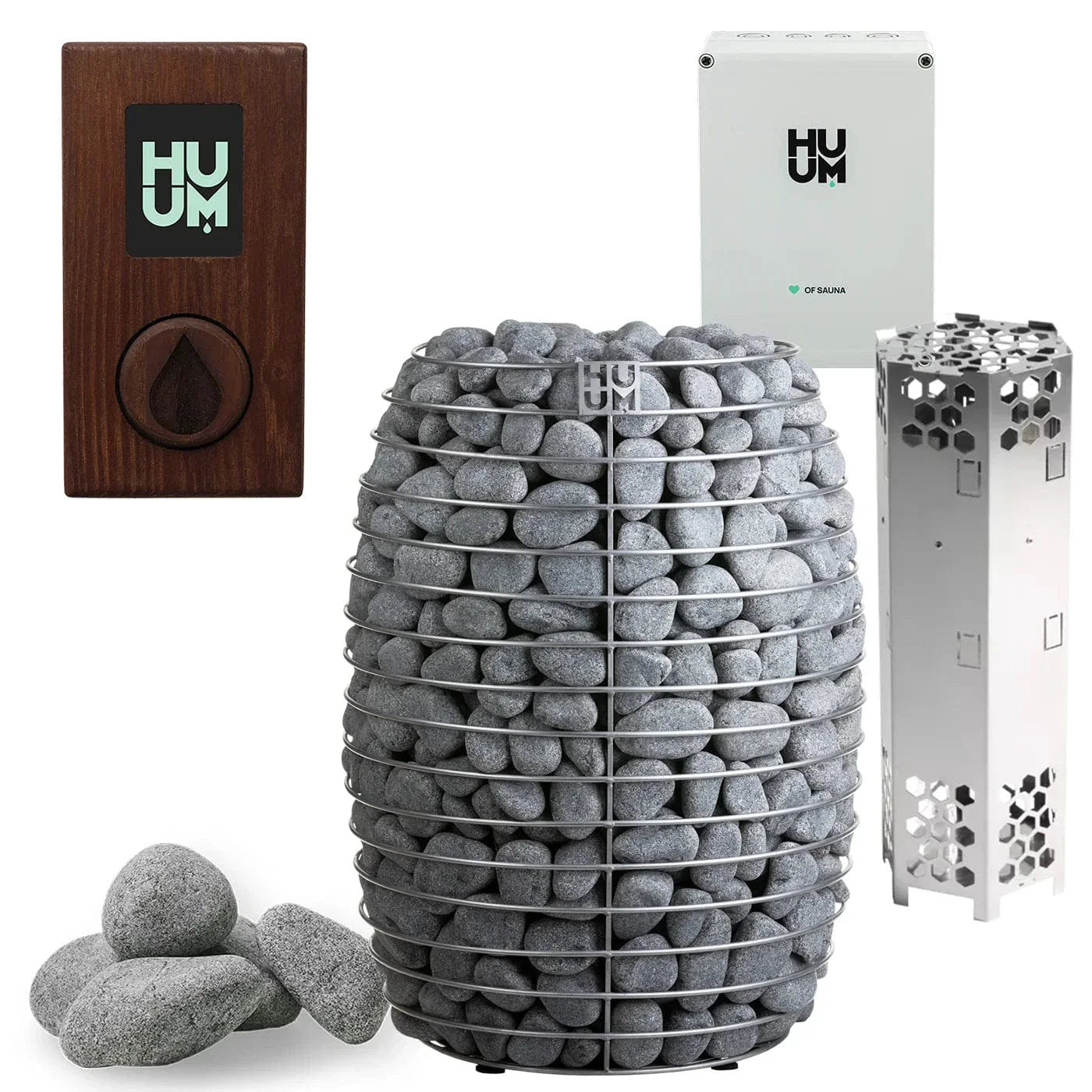 HUUM Sauna Heater UKU Local with Wood Case HUUM HIVE 12.0kW Electric Sauna Heater Package