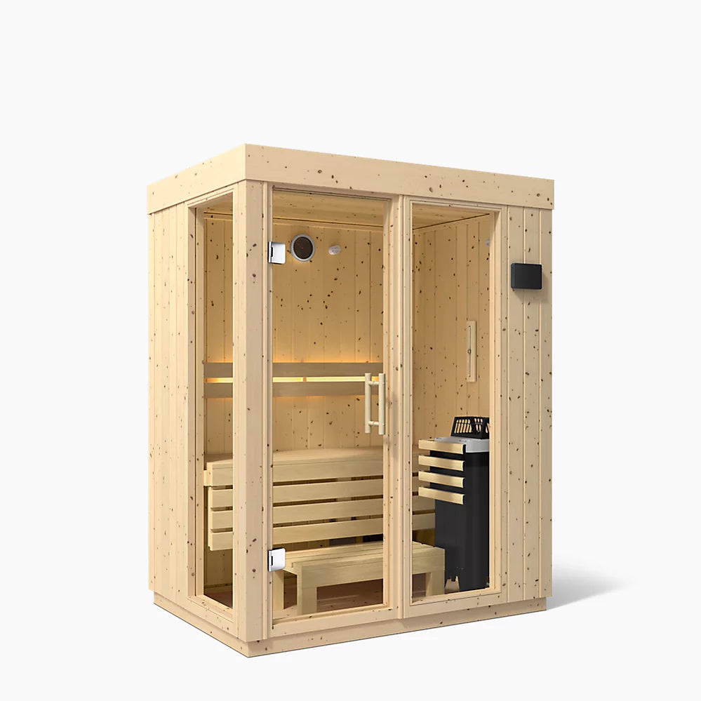 Kohler Sauna Up to 2 People / Full Floor / No Upgrade Kohler C1 Indoor Sauna Kit Scandinavian Spruce