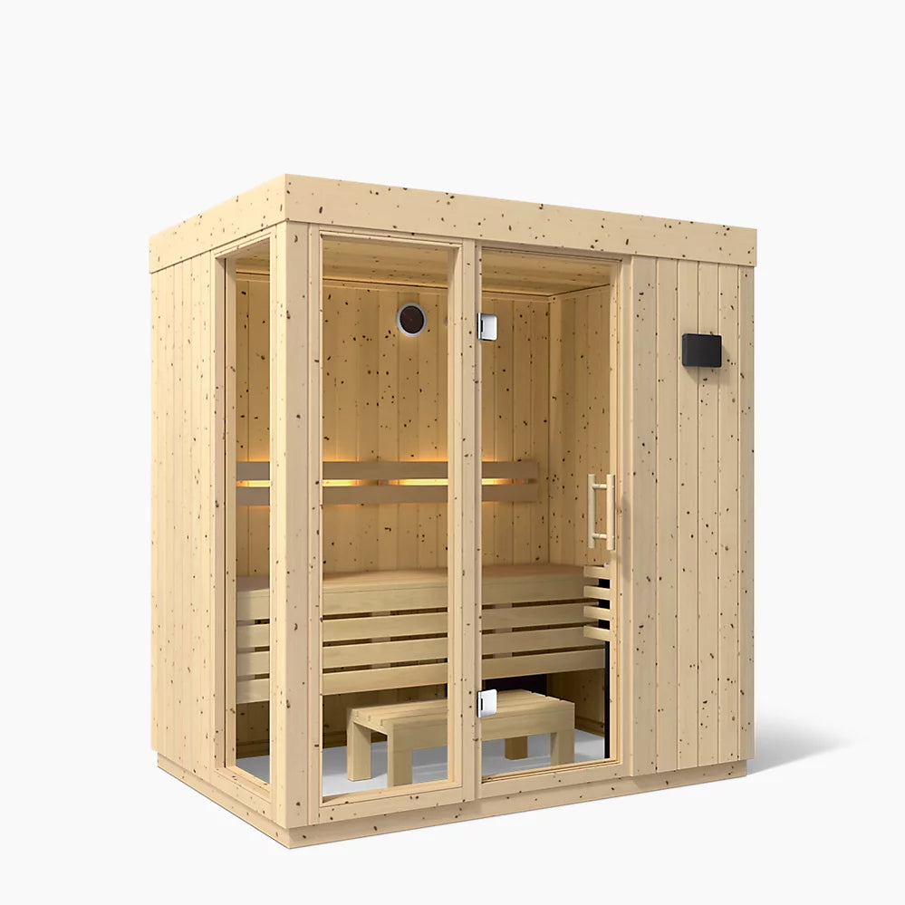 Kohler Sauna Up to 3 People / No Floor / No Upgrade Kohler C1 Indoor Sauna Kit Scandinavian Spruce