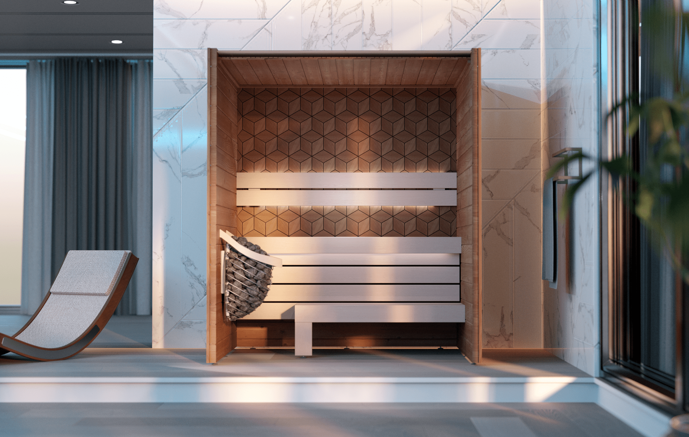 Leil Como 3-180 3 Person Indoor Sauna Kit