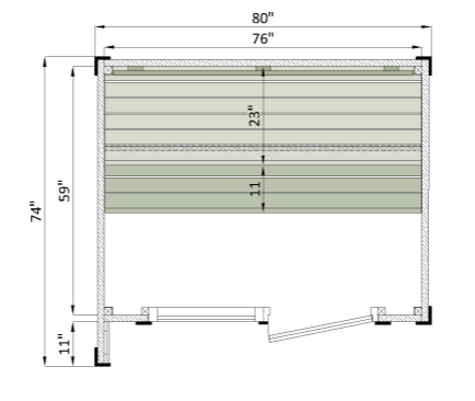 Leil Patio XXS 3 Person Outdoor Sauna