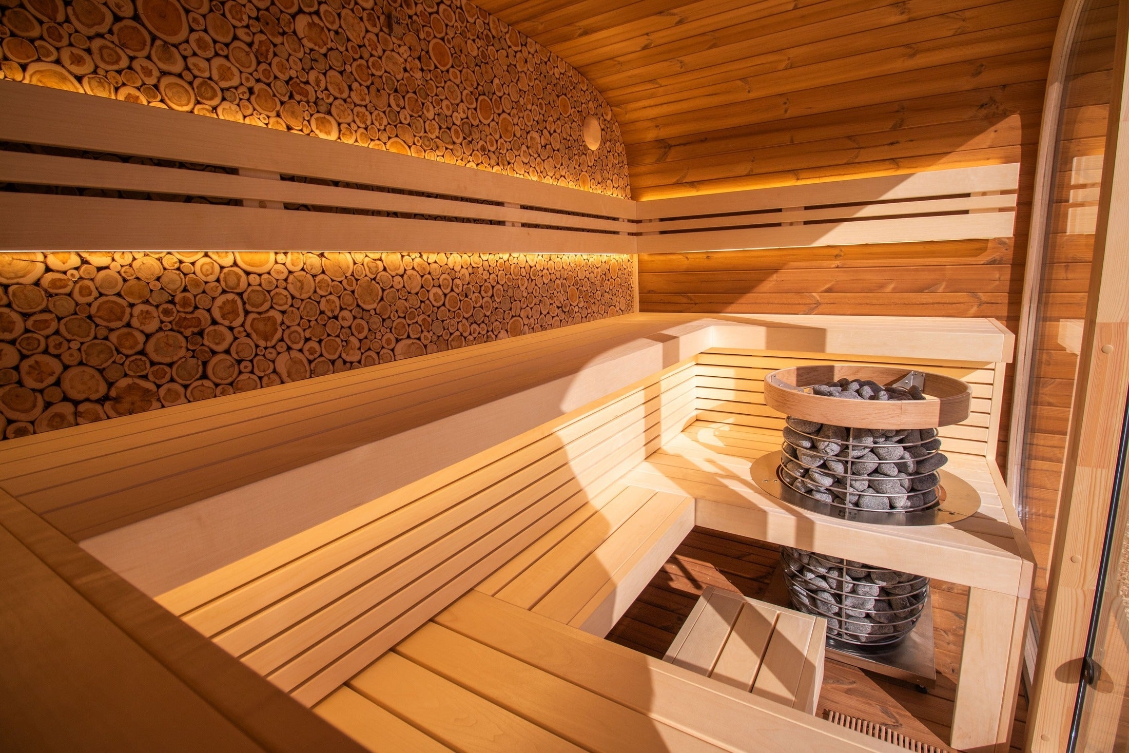 Leil Round Cube Relax Outdoor Sauna 6 Person