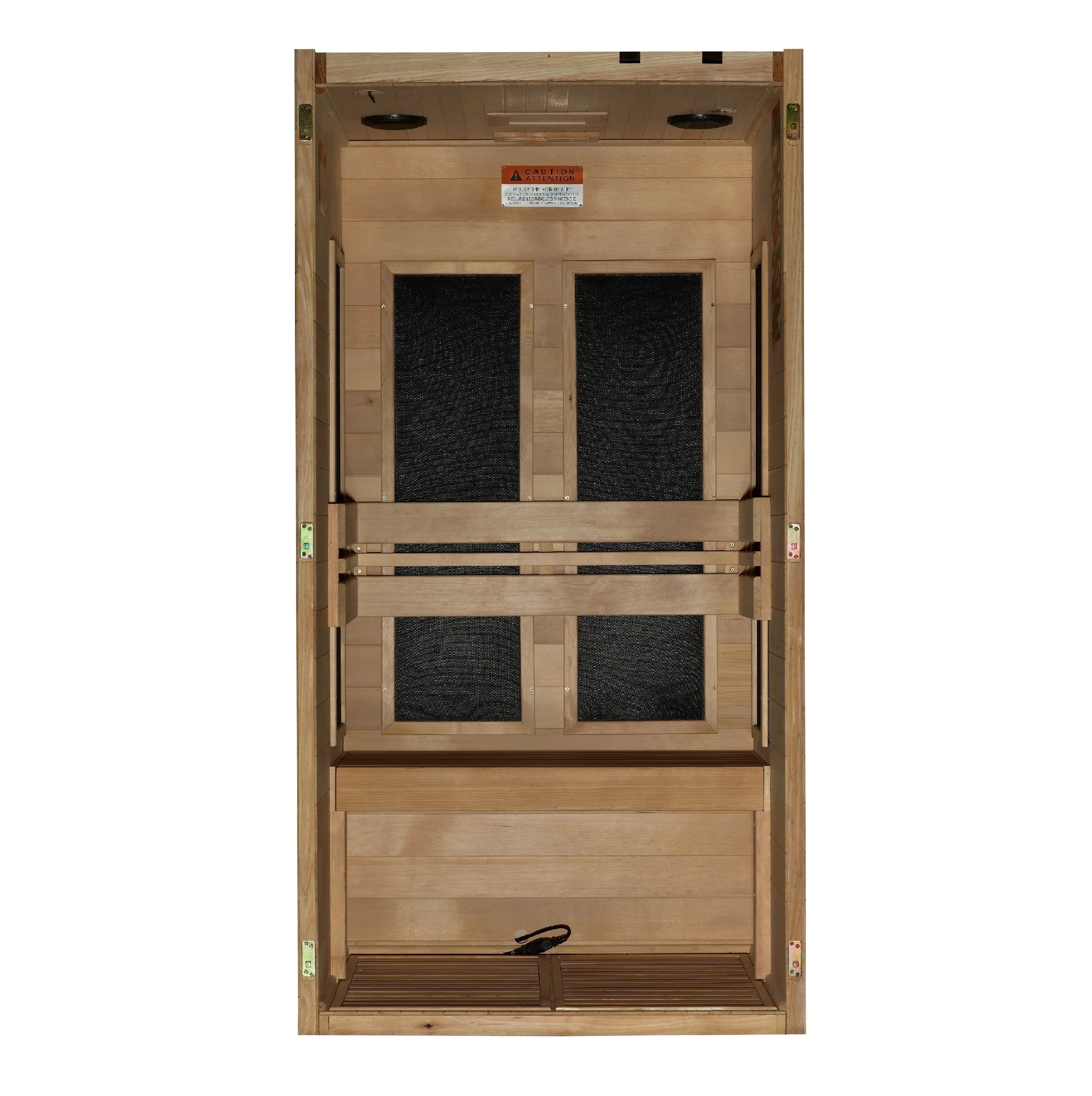 Maxxus 1-Person S-Line Low EMF FAR Infrared Sauna - Canadian Hemlock MX-S106-01