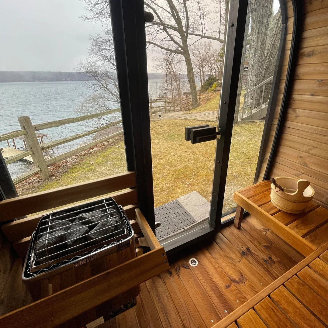 SaunaLife Model CL5G 4 Person Cube Series Outdoor Sauna Kit