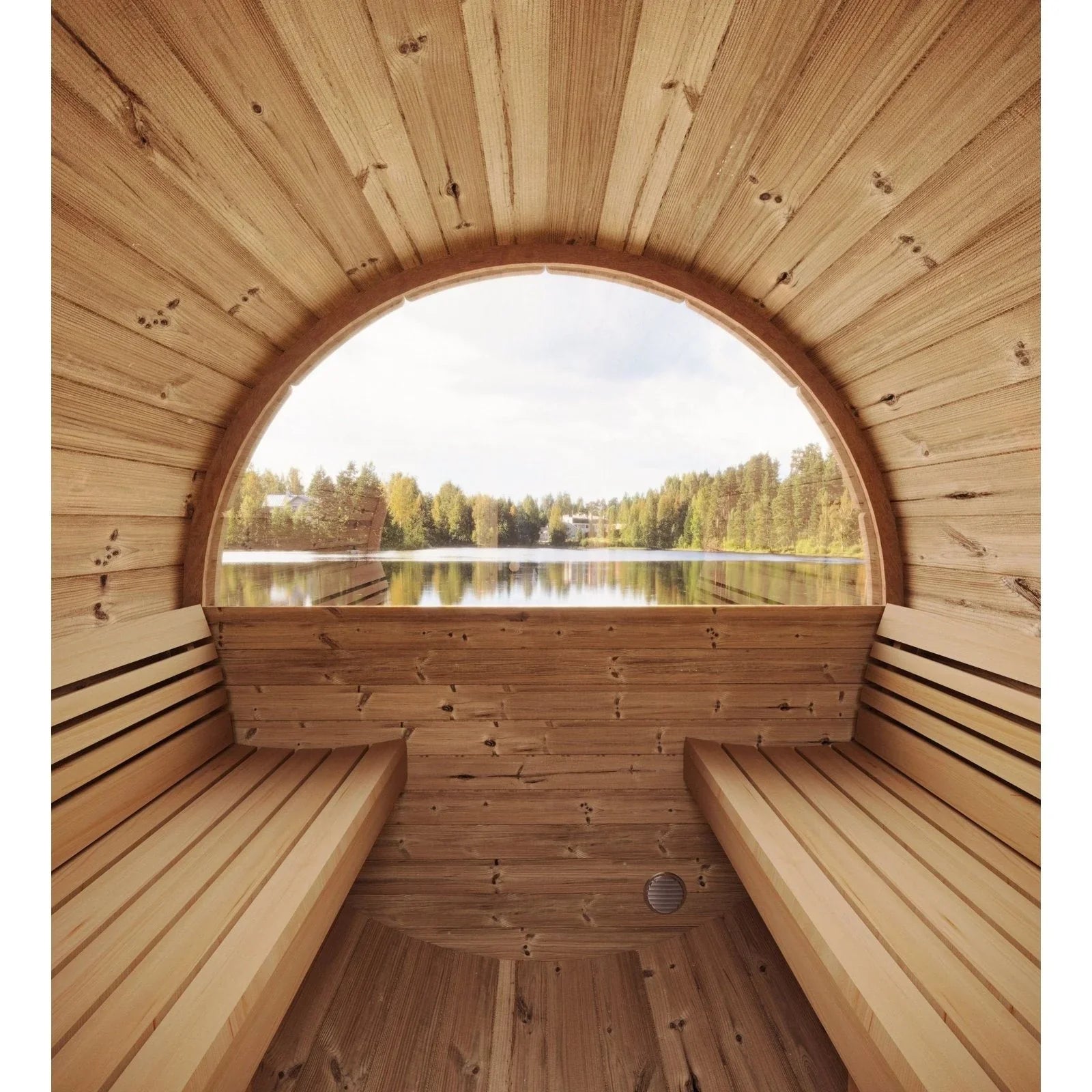 SaunaLife Model E7W 4 Person Sauna Barrel-Window