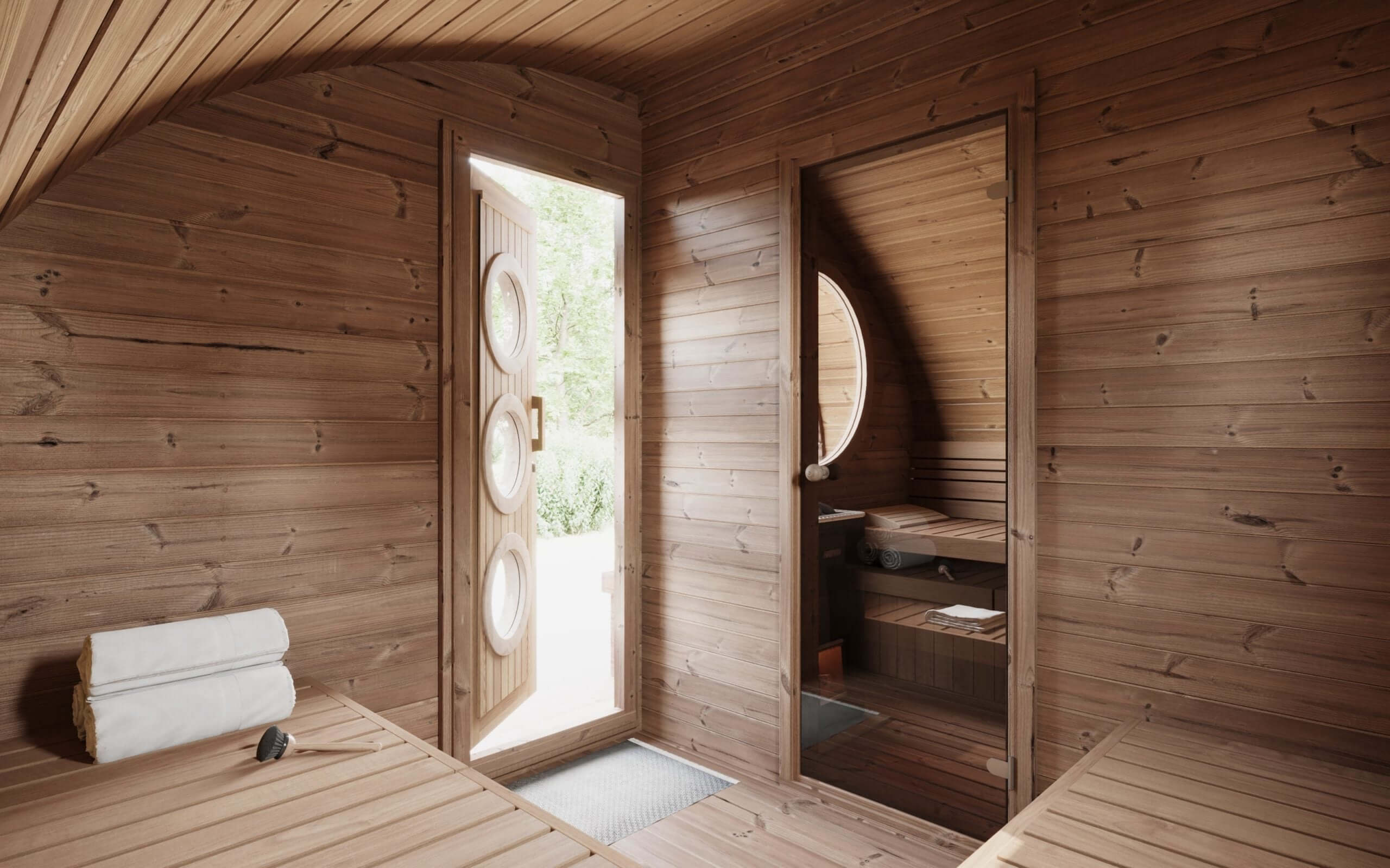 SaunaLife Model G11 8 Person Garden Series Outdoor Sauna