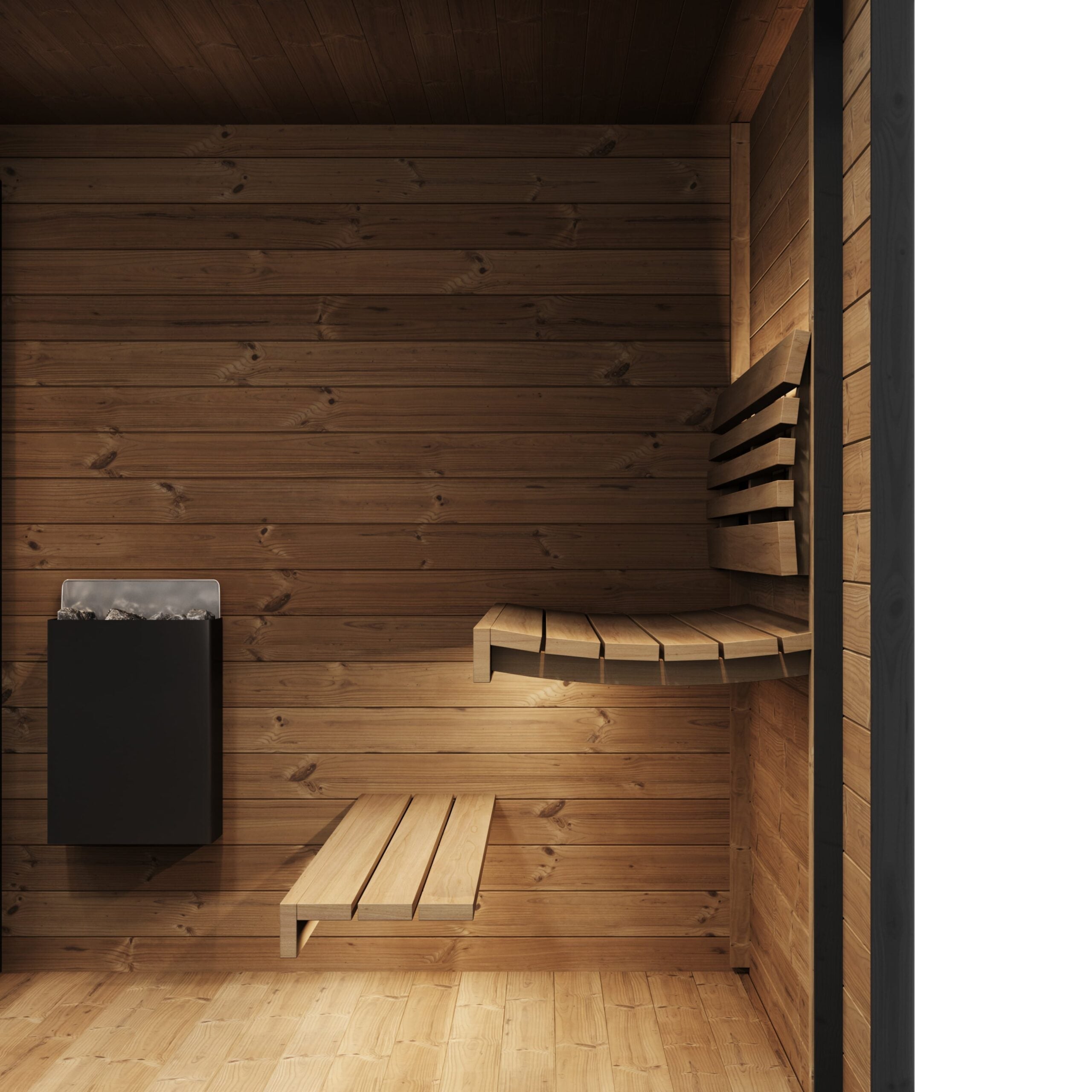 SaunaLife Model GL6 6 Person Garden Luxury Series Outdoor Sauna Kit