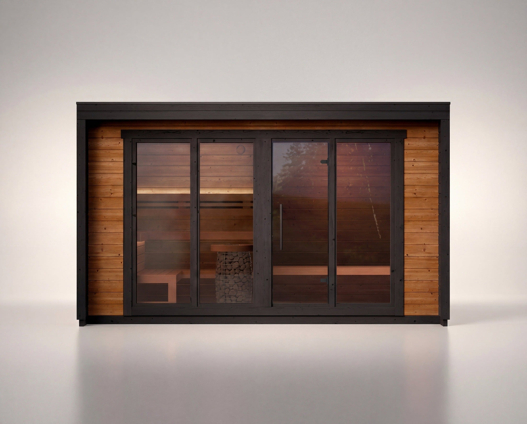 Leil Patio L 5 Person Outdoor Sauna with Large Changing Room