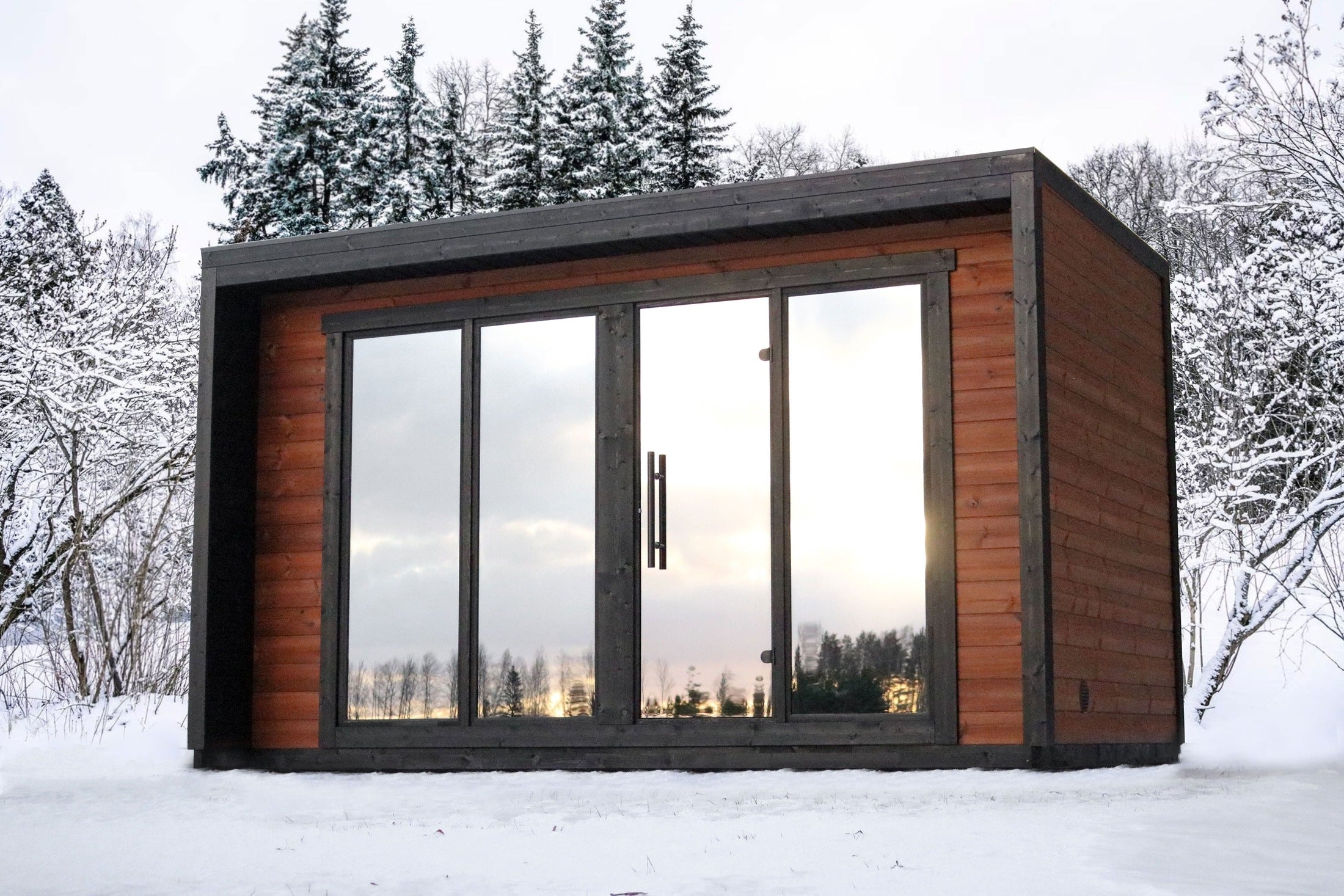 Leil Patio L 5 Person Outdoor Sauna with Large Changing Room