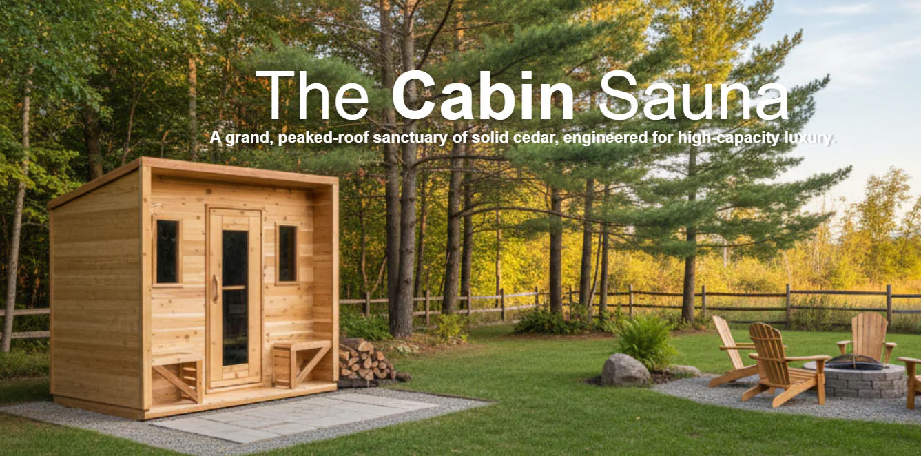 True North Canadian Made 5 Person Outdoor Traditional Cabin Sauna