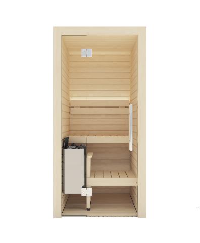 Auroom Sauna Left / Aspen Auroom Cala Glass Mini Sauna Kit