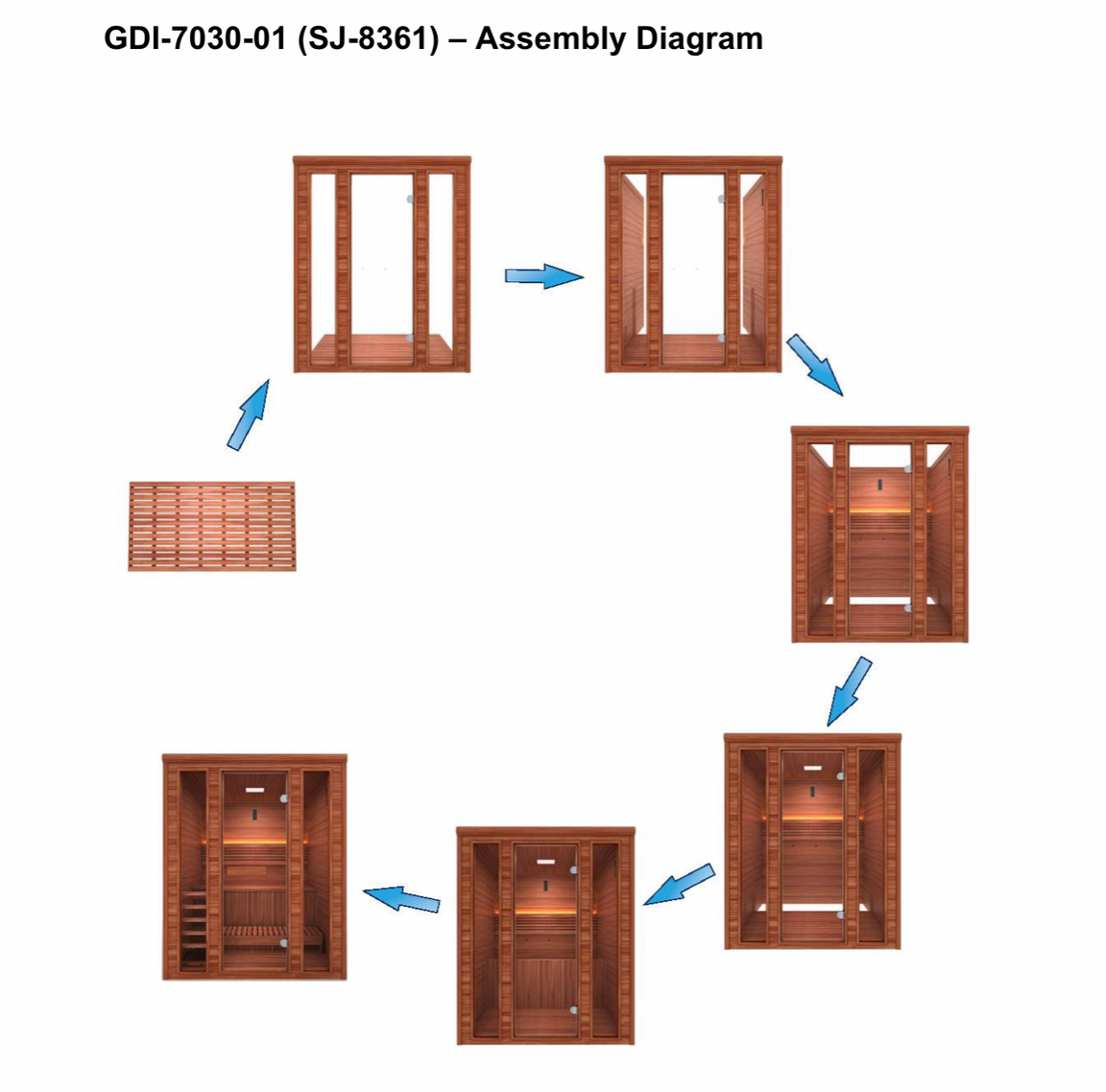 Golden Designs 2025 "Engelberg Edition" 6 Person Traditional Steam Sauna (GDI-7060-01)