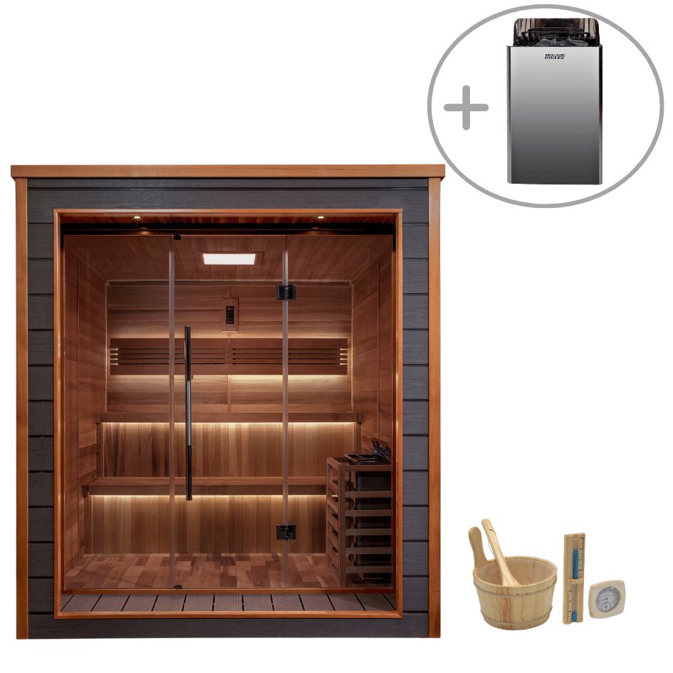 Golden Designs Bergen 6 Person Outdoor Traditional Sauna GDI-8206-01