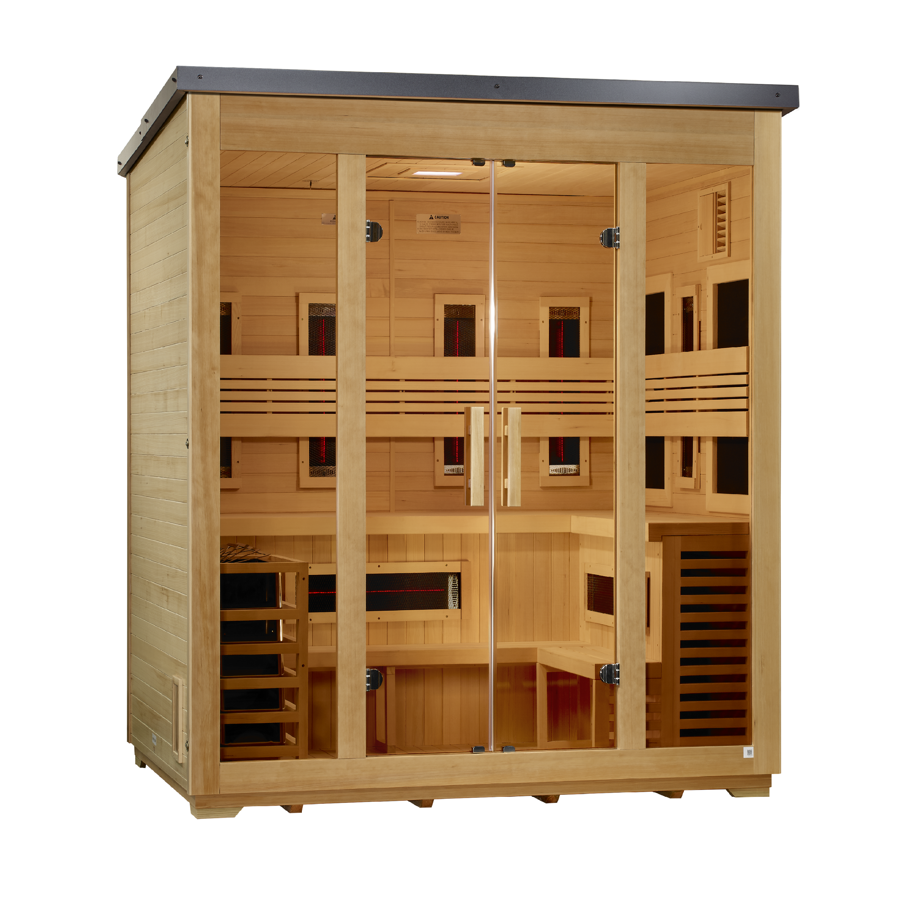 Golden Designs "Gargellen" 5 Person Hybrid Outdoor Sauna GDI-8125-01