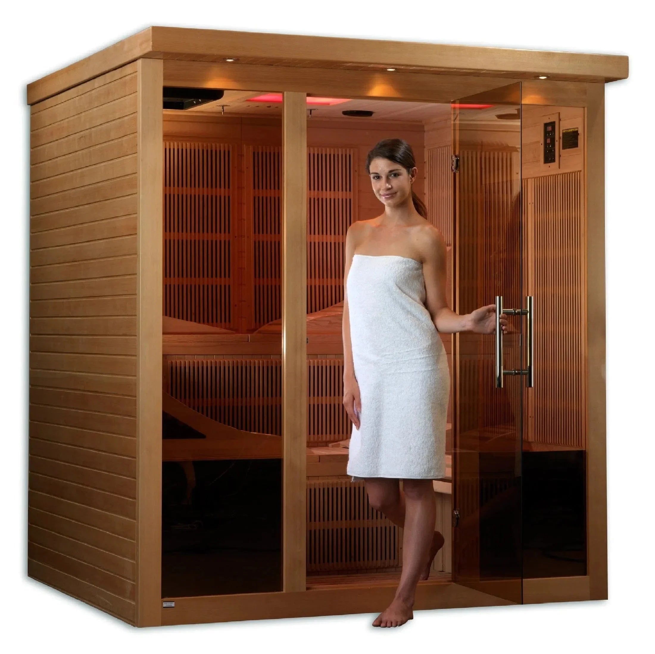 Golden Designs "Monaco" 6-person PureTech™ Near Zero EMF FAR Infrared Sauna - GDI-6996-01 Elite