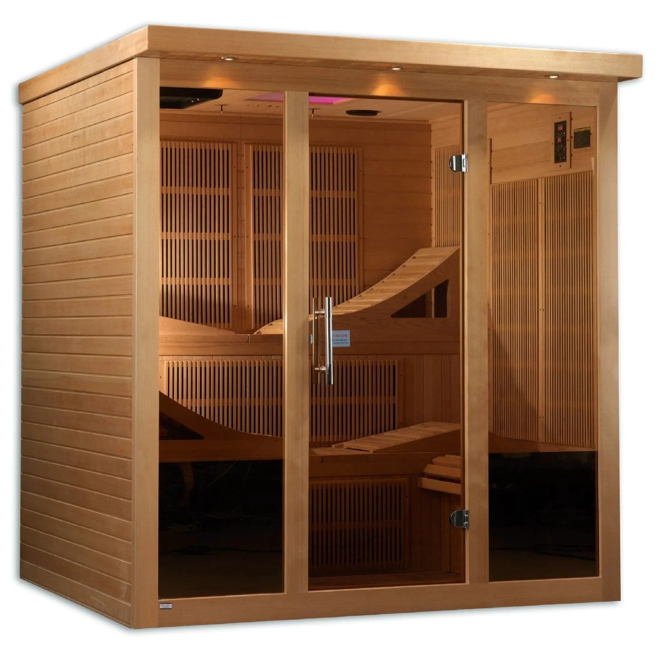 Golden Designs "Monaco" 6-person PureTech™ Near Zero EMF FAR Infrared Sauna - GDI-6996-01 Elite
