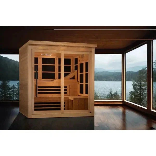 Golden Designs 6-person PureTech™ Near Zero EMF FAR Infrared Sauna - GDI-6996-02 Elite