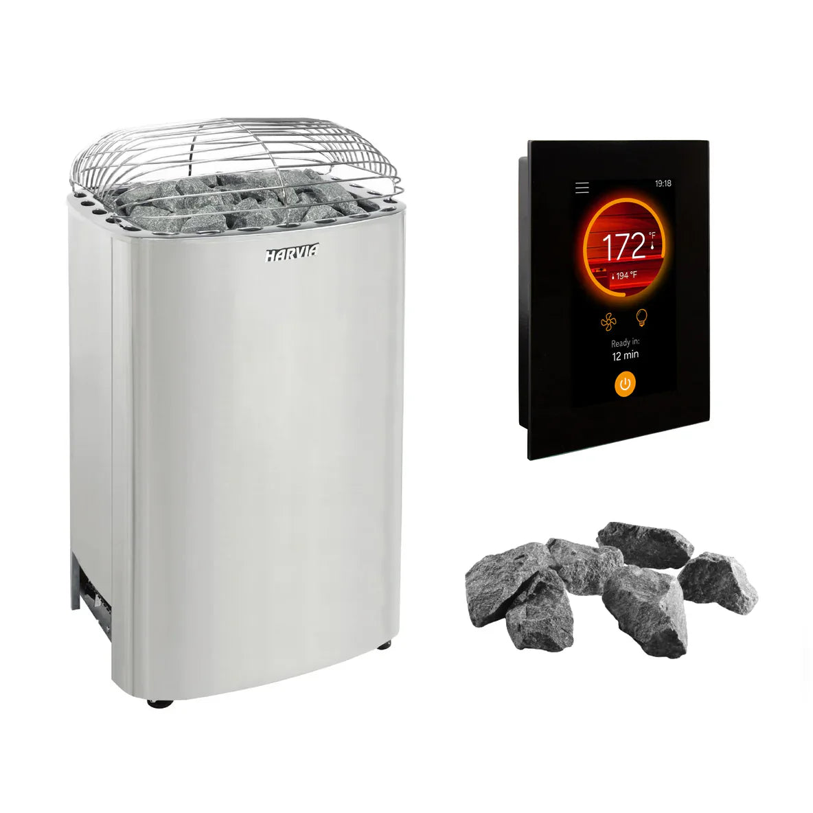 Harvia Sauna Heater 208V/3PH (Commercial Use) / Fenix FX45 WiFi Control Package Harvia Club K15G Electric Sauna Heater Package