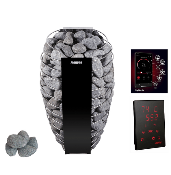 Harvia Spirit SP60E Electric Sauna Heater Package
