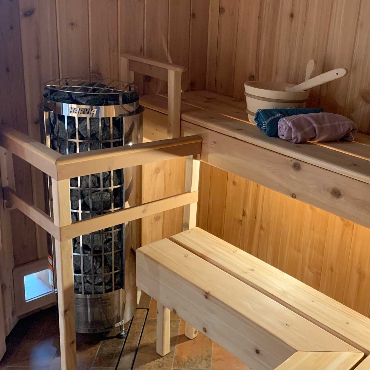 Harvia Cilindro PC80E Sauna Heater Package