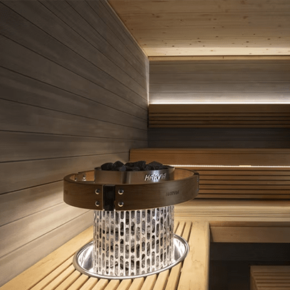 Harvia Cilindro PC80E Sauna Heater Package