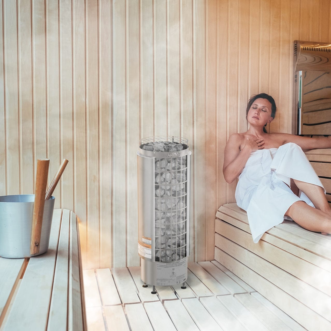 Harvia Cilindro PC60E Sauna Heater Package