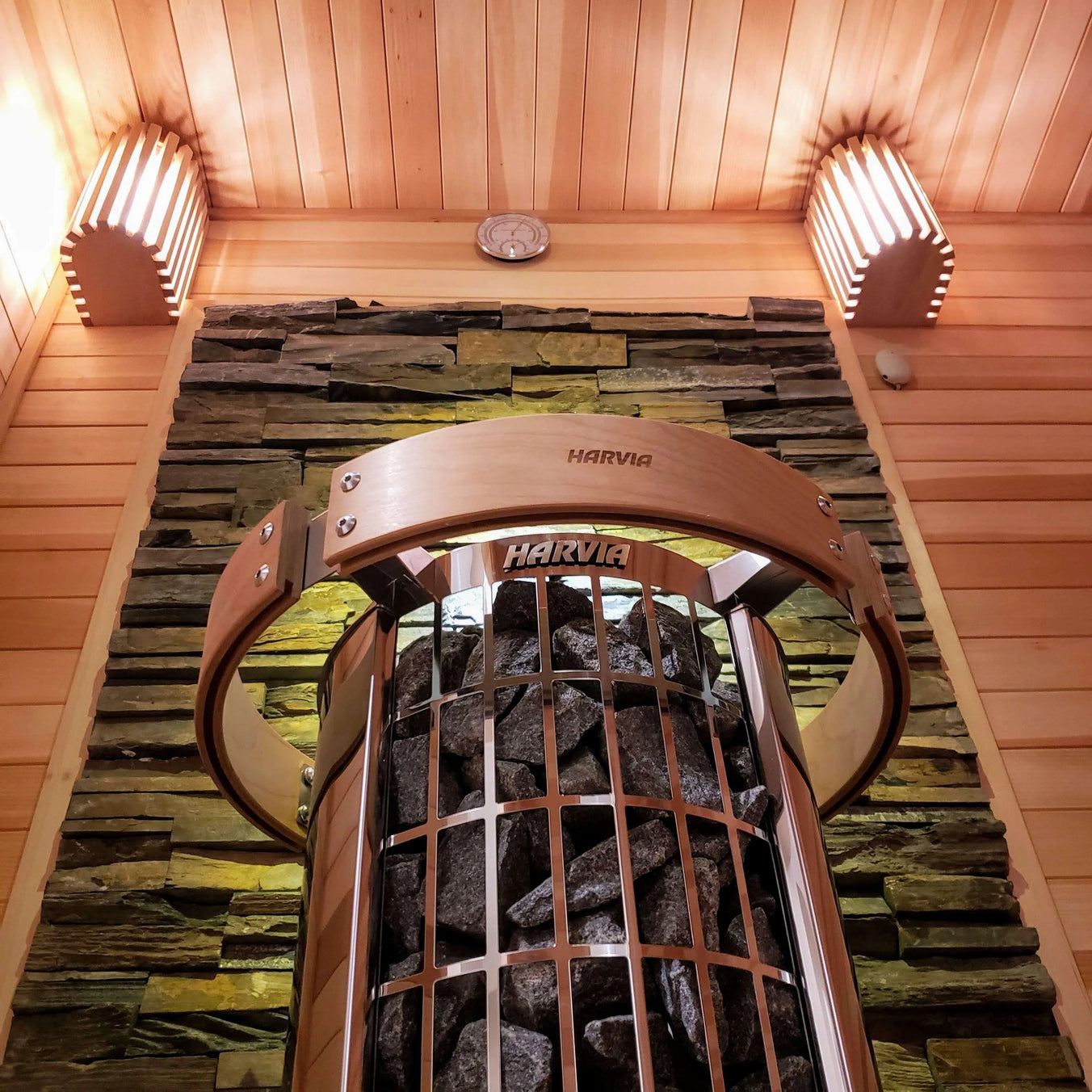 Harvia Cilindro PC80 8 kW Electric Sauna Heater w/ Built-In Controls