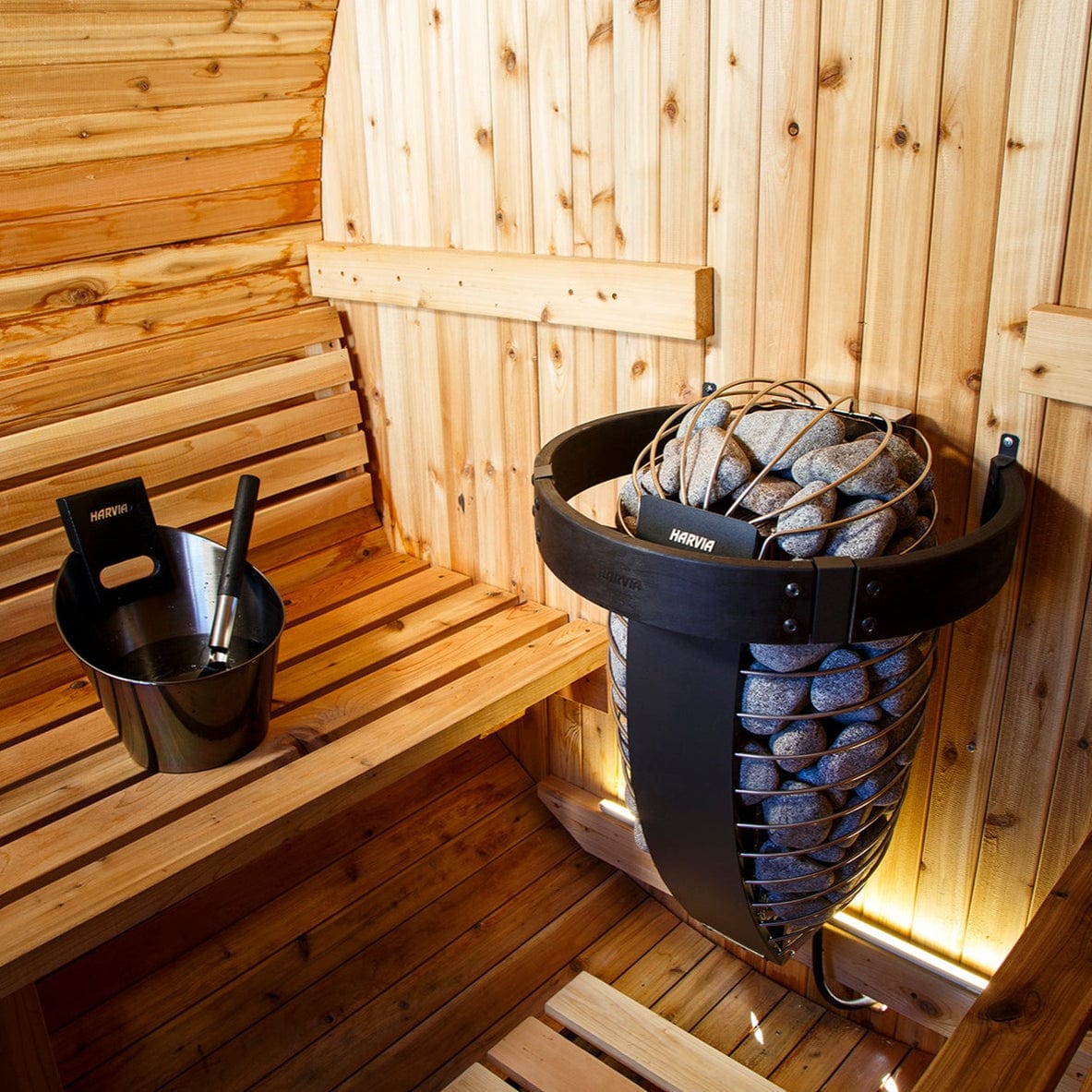 Harvia Spirit SP80E Electric Sauna Heater Package