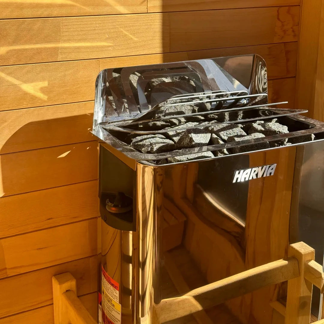 Harvia The Wall Series, 8kW, Black Stainless Steel Sauna Heater, 240V 1PH HSW8U1B
