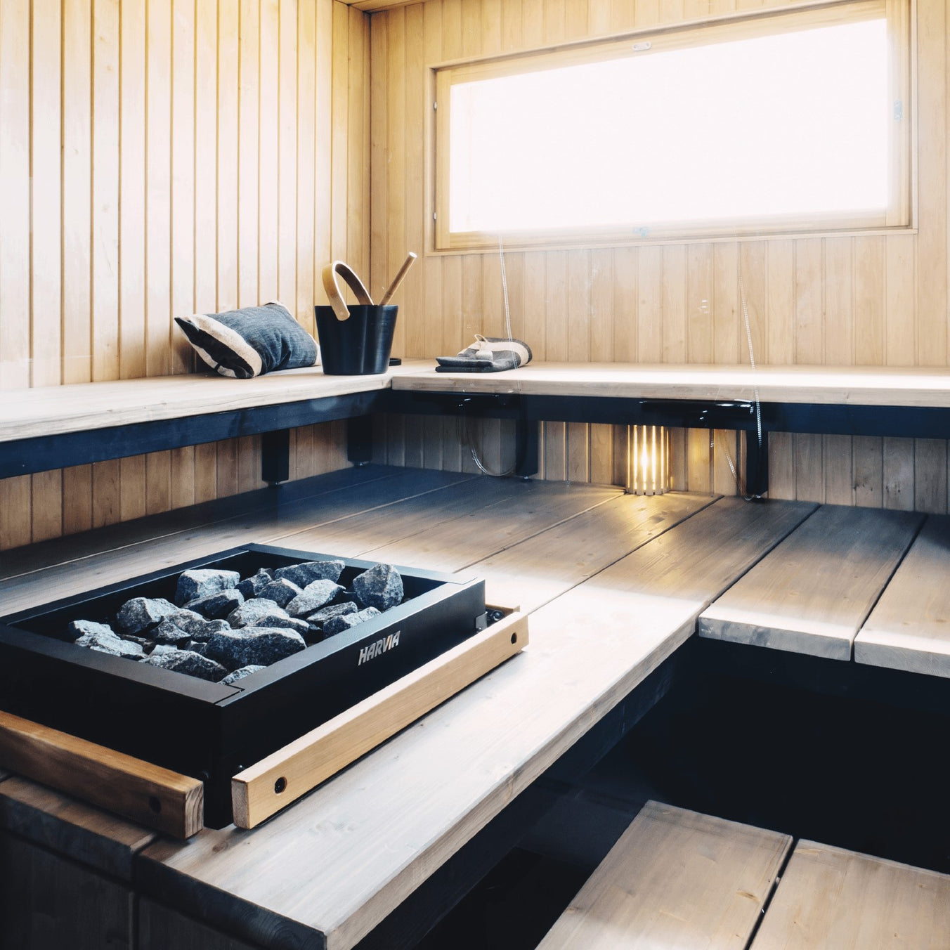 Harvia Virta Combi HL90SA Steamer & Electric Sauna Heater Package