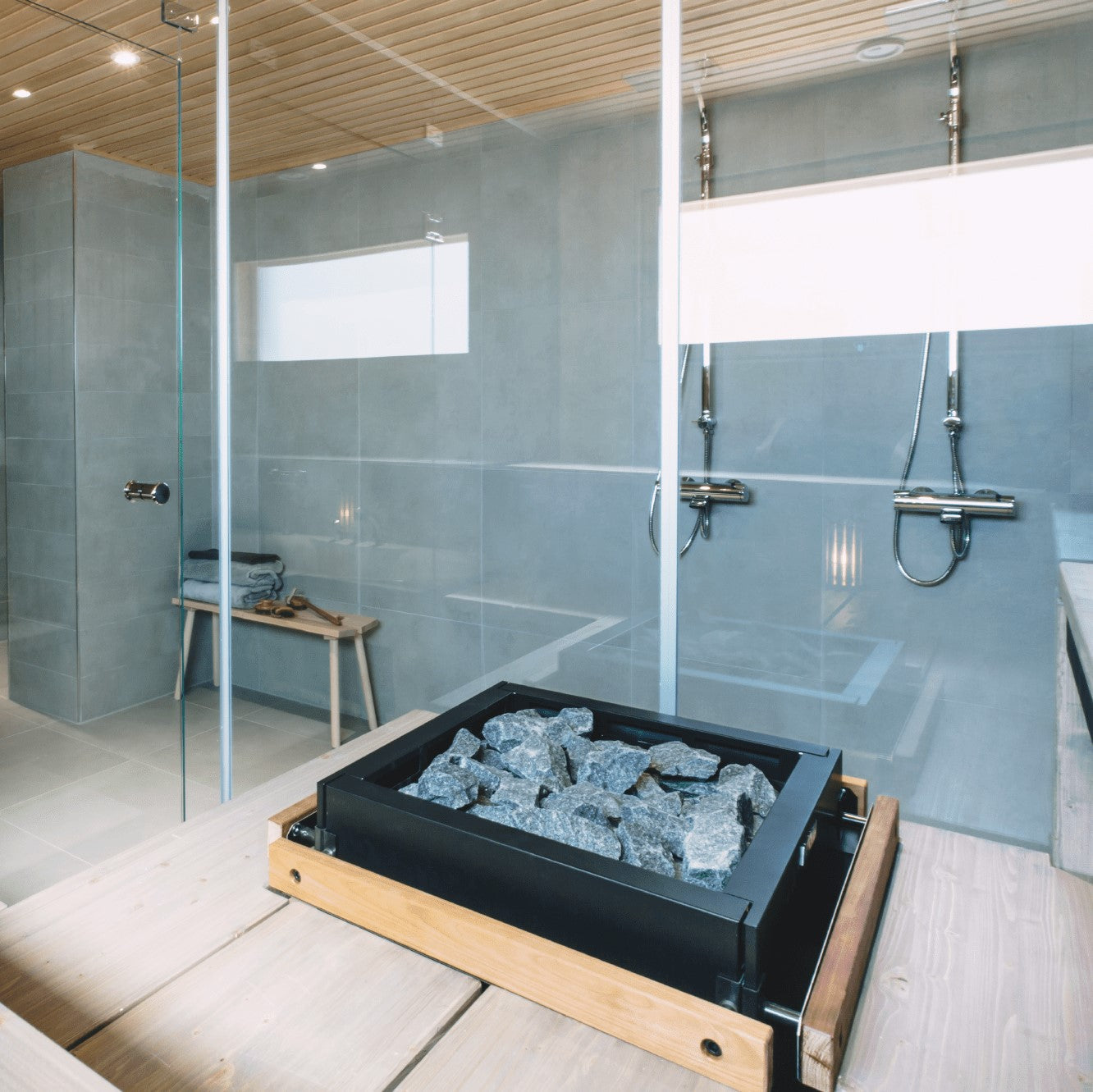 Harvia Virta Combi HL110SA Steamer & Electric Sauna Heater Package