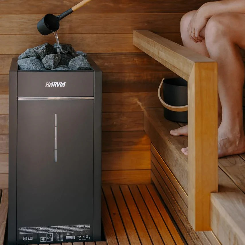 Harvia Virta Combi HL80SA Steamer & Electric Sauna Heater Package