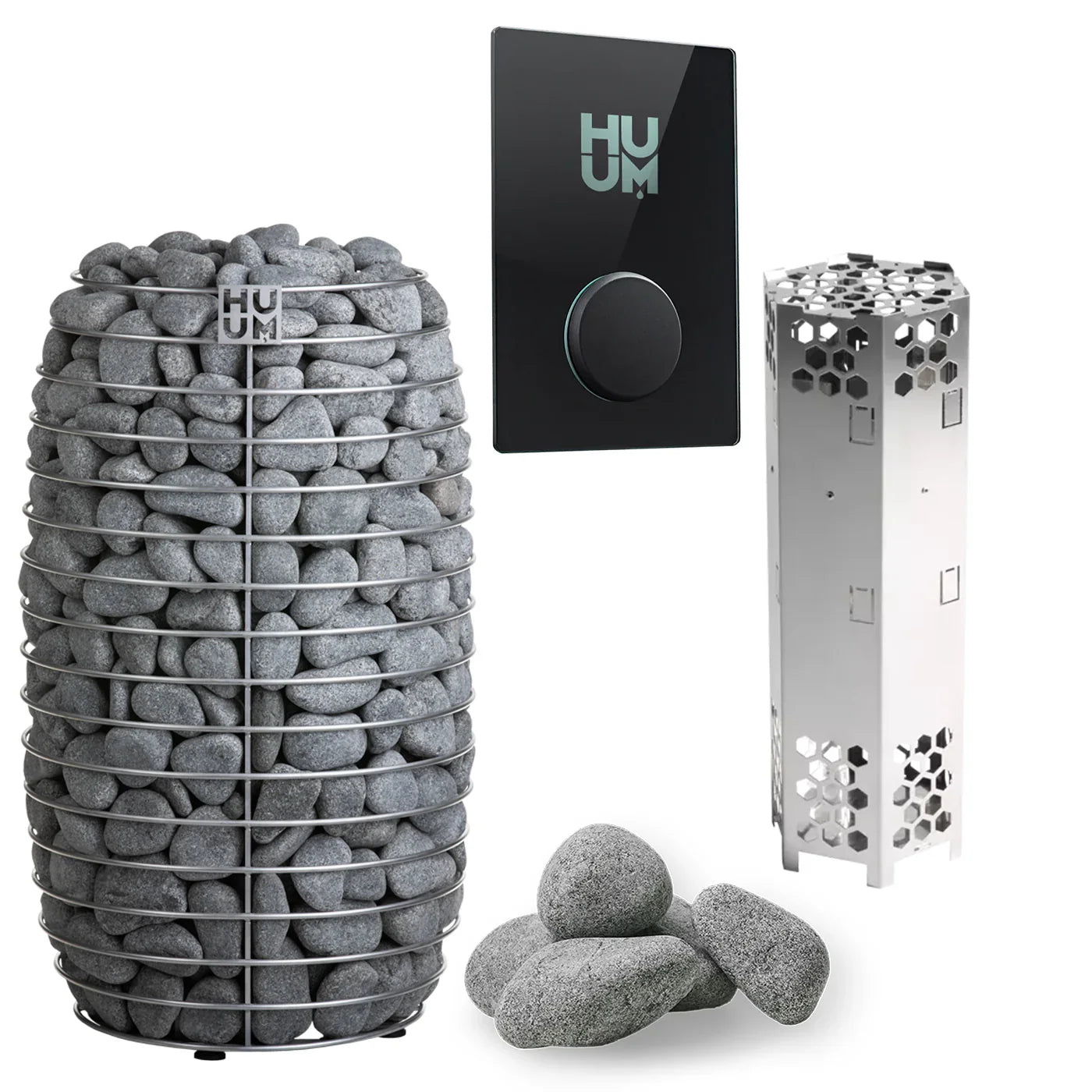 HUUM Sauna Heater UKU WiFi Glass HUUM HIVE Mini 9kW Electric Sauna Heater Package