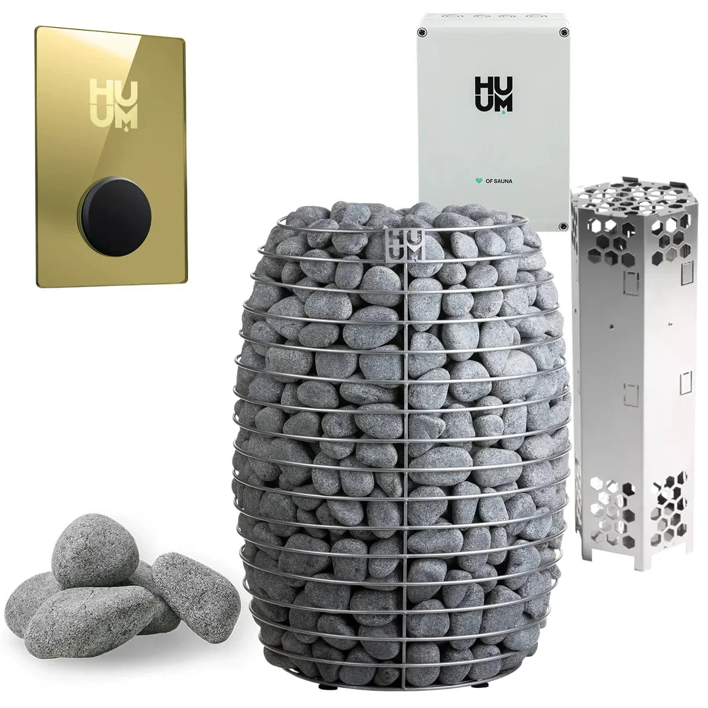 HUUM Sauna Heater UKU WiFi Gold HUUM HIVE 15.0kW Electric Sauna Heater Package