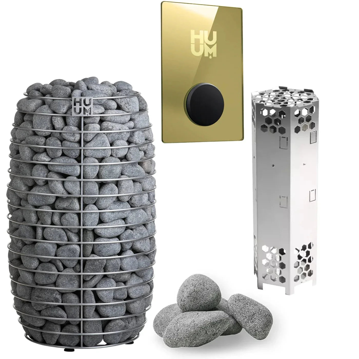 HUUM Sauna Heater UKU WiFi Gold HUUM HIVE Mini 6.0kW Electric Sauna Heater Package
