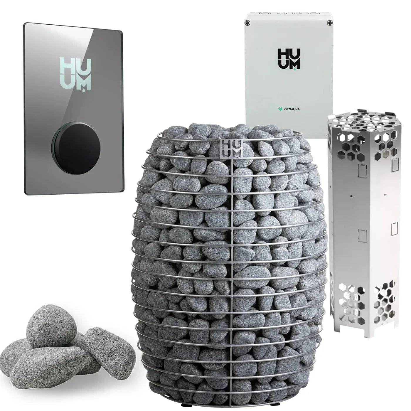 HUUM Sauna Heater UKU WiFi Mirror HUUM HIVE 12.0kW Electric Sauna Heater Package