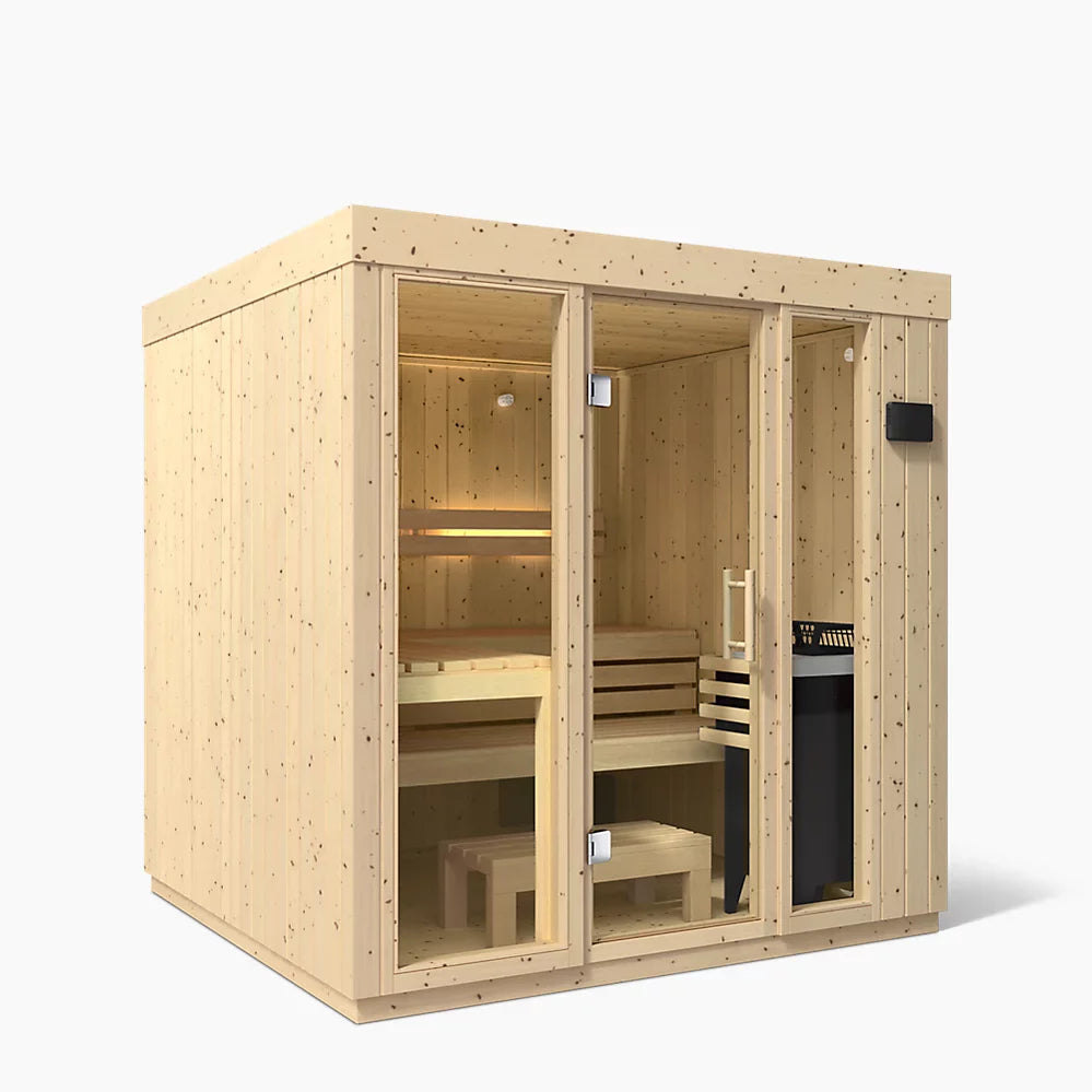 Kohler Sauna Up to 5 People / Full Floor / No Upgrade Kohler C1 Indoor Sauna Kit Scandinavian Spruce